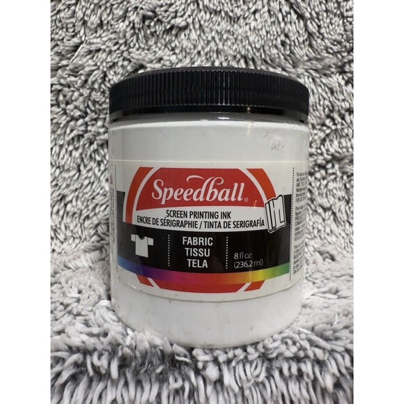Speedball Fabric Screen Printing Ink 8oz-LOT OF 4 Black White Red Blue SEALED - Picture 10 of 14